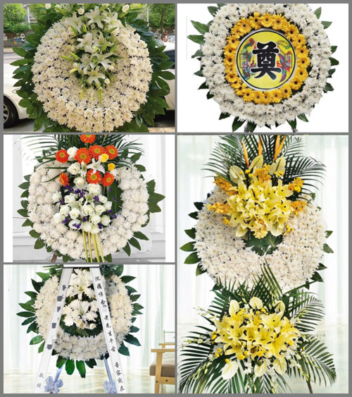 山东青岛胶州市胶北镇后柏兰村花圈速递